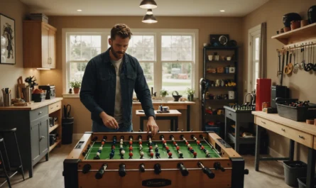 babyfoot dans garage